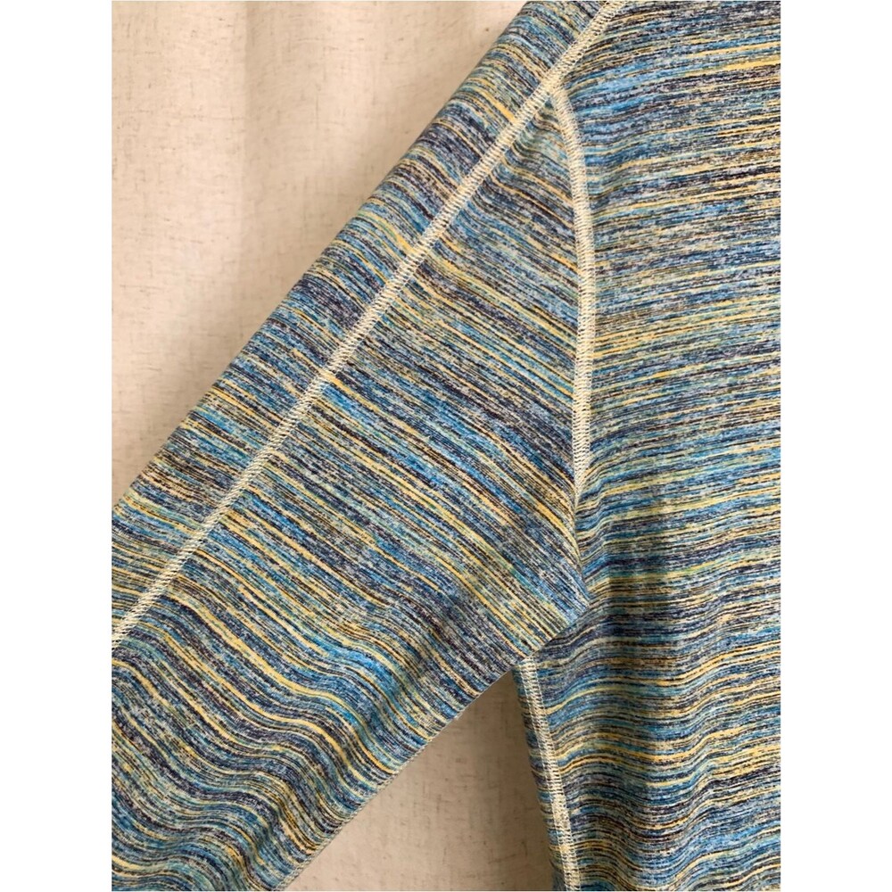 lululemon Surge Warm Blue Yellow Space-Dye Quarter-Zip Hoodie Large - Picture 10 of 16